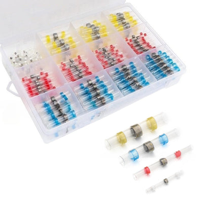 500PCS Waterproof Solder Sleeve Seal Heat Shrink Butt Wire Connectors Terminals