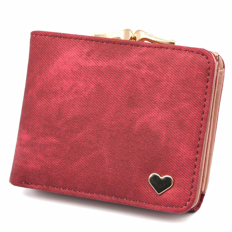Women's Wallet Coin Purse Handbags Female Wallets Mini Lady Card Clamps Leather