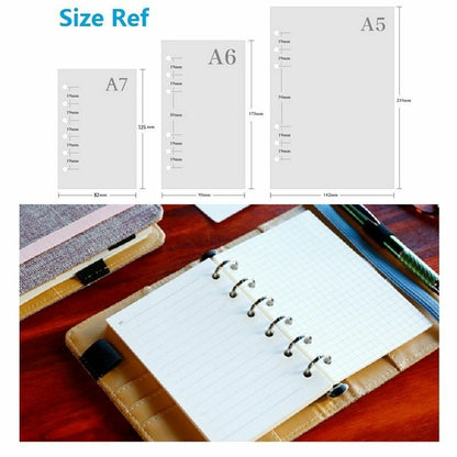 Notebook A5 A6 A7 Loose Leaf Refill Spiral Bind Planner Inner Page Inside Paper
