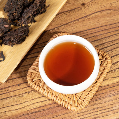 357g 2008 Yunnan Old Ban Zhang Ripe Pu-erh Tea Tea Cake Yunnan Qizi Cake Tea