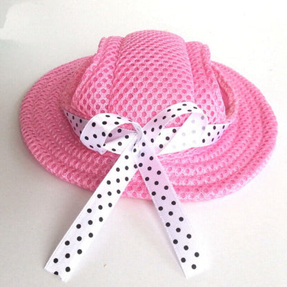 Dog Cat Cute Baseball Cap Outdoor Sunshade Hat Ear Holes Headgear Pet Supplies