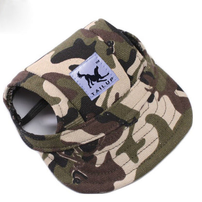 Dog Sun Hat Pet Baseball Cap Adjustable Sunscreen Ear Holes Visor Cap S-XL size!