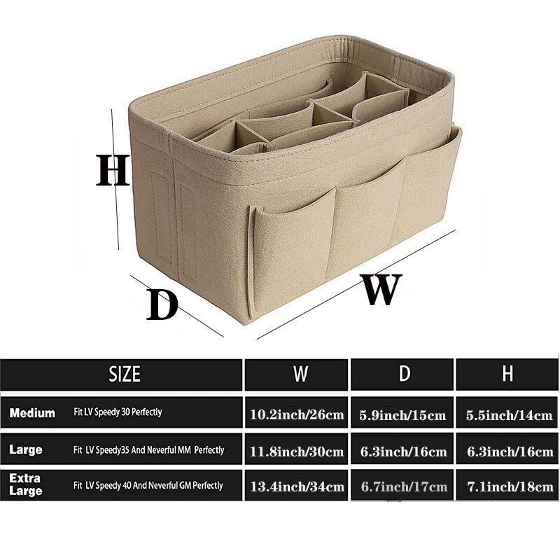 Makeup Organizer Insert Bag Handbag Travel Inner Purse Portable Bag Cosmetic Bag