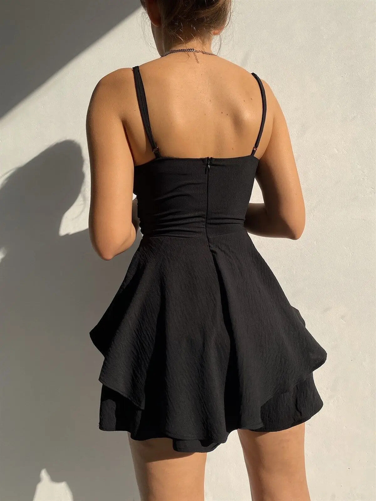 Slim Suspender Strap Sexy Rompers Summer Casual Slip Female Elegant Skirt