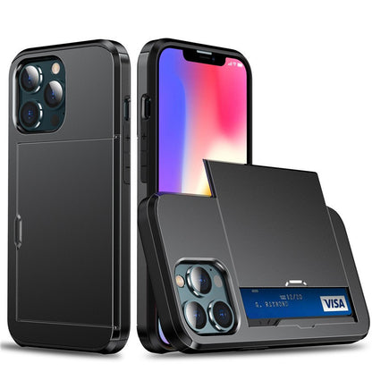 For Apple iPhone12/13/14/15/16/17 Plus/Pro/Pro Max Case Card Wallet Slot