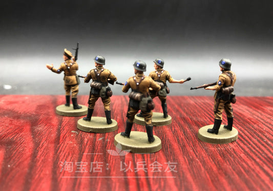 1/72 5Pcs World War II Chinese National Army Officer Soldier Model