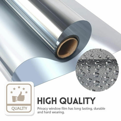 One Way Mirror Window Film Multi-Width Length 2/3/5 m Self-adhesive Glass Solar