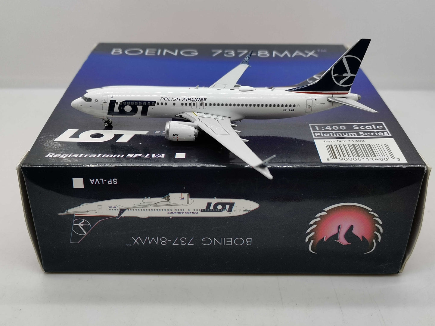 1:400 Phoenix LOT BOEING B737-8MAX Airplane Diecast Aircraft Plane Model