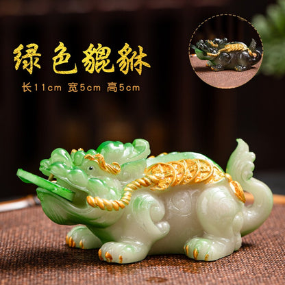 Purple Clay Retro Pixiu Color Changing Tea Pet Kung Fu Tea Set Accessories