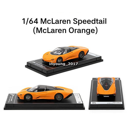 1/64 Mclaren Speedtail Model Toy Car Diecast Toy Vehicle for Kids Adults Orange