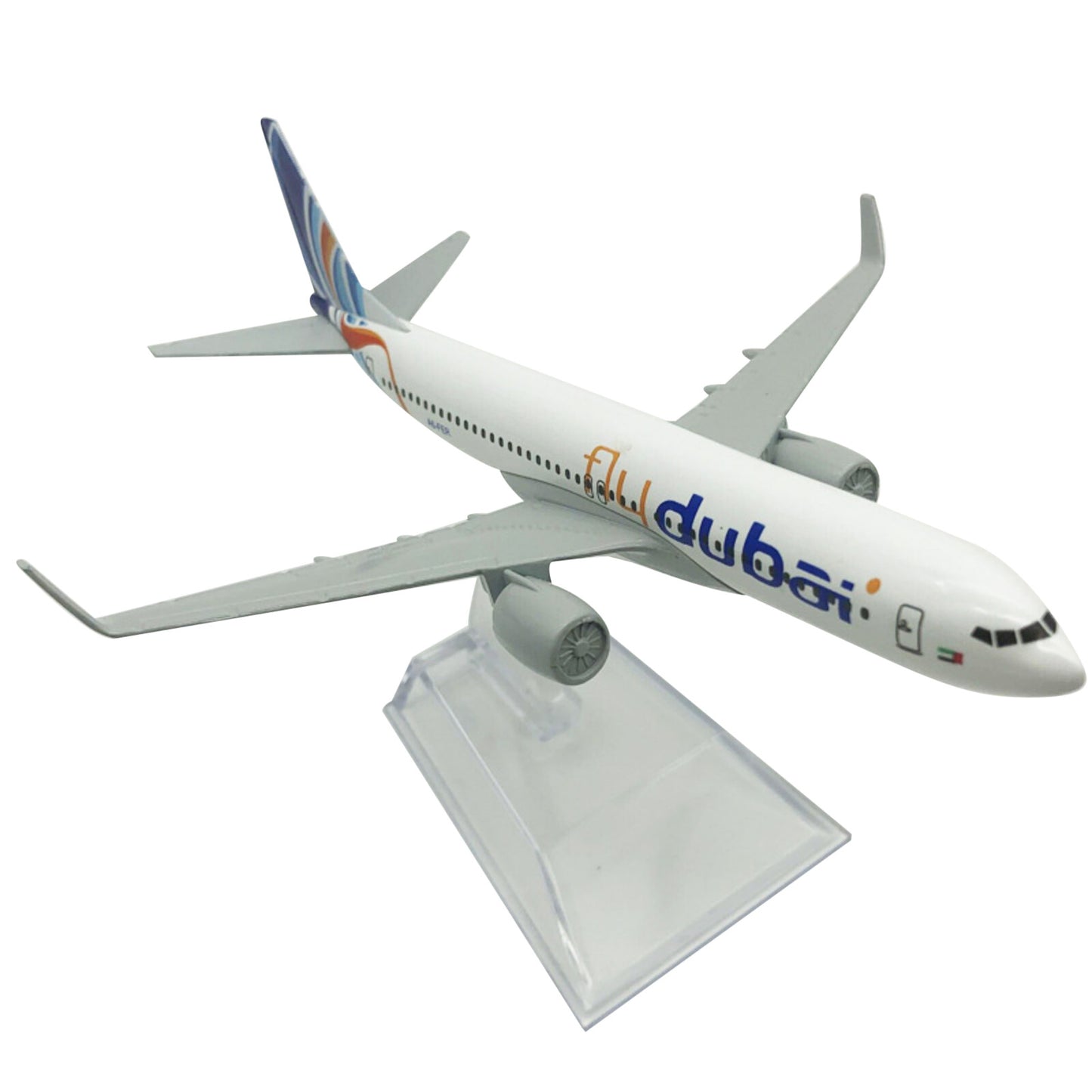 1/400 Scale Dubai Airplanes B737 Model Airplane Diecast Alloy Plane With Stand