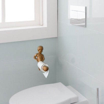 Funny Wood Toilet Paper Holder Human Tissue Holder Bathroom Paper Holder