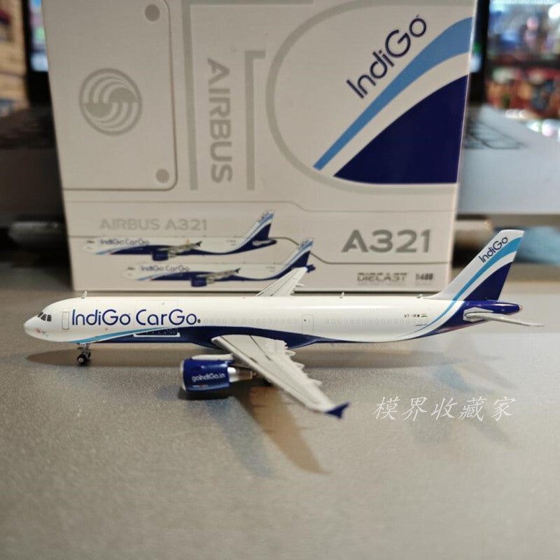 1:400 JC Wings IndiGo Airbus A321 Airplane Diecast Aircraft Model