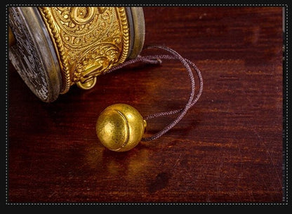 Buddhist Hand-Cranked 7.67in Prayer Wheel Buddha Prayer Double Bearing Wheels