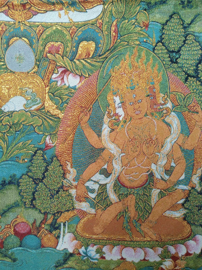 36"*24" Tibet Tibetan Cloth Silk Vajrasattva Buddhist Deity Tangka Thangka Mural