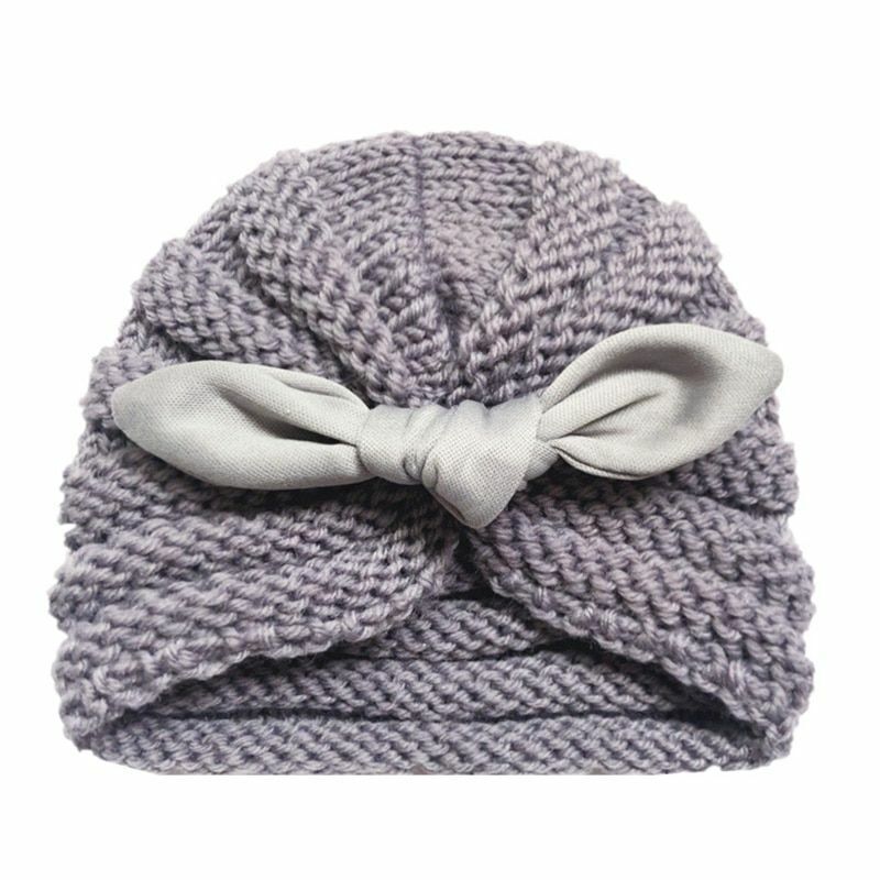 Baby Hat Knitted Winter Girls Bonnet Beanie Turban Newborn Cap Boys Accessories