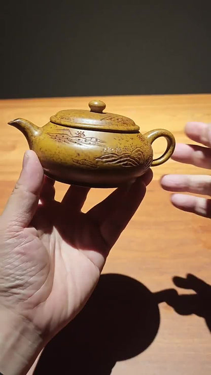 Real Yixing Zisha Clay Tea Pot With Certificate Paper Master Pot Marked 220ml