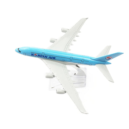16cm Korean Air A380 Model Plane 1:400 Alloy Diecast Aircraft Model Collection