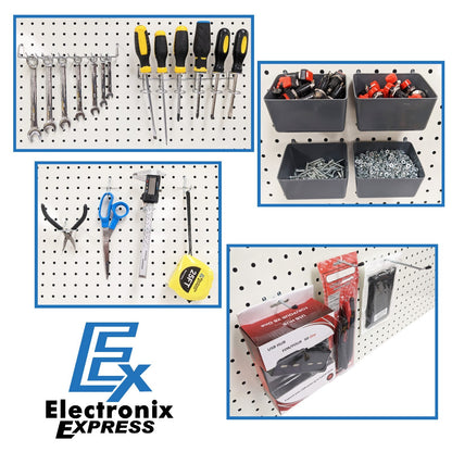 80 Piece Pegboard Hooks and Holders - Includes Straight, Curved, and Angled H...