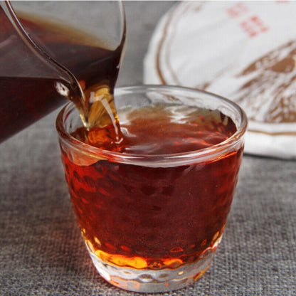 357g Puerh Tea Old Brown Tree Cooked Tea Cake Black Tea Yunnan Seven Sons Tea
