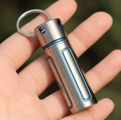 Titanium Waterproof Medicine Pill Bottles Necklace Pendants Perfume Bottles Box