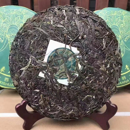 357g Duble Eight Sheng Pu-erh Tea Yunnan 2021 Raw Puerh Tea Cake Pu'er Cake Tea