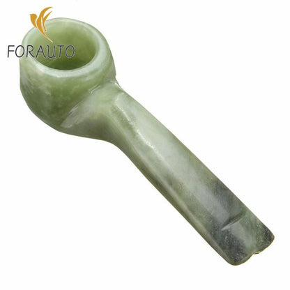 Natural Green Jade Straight Pipe Smoking Tobacco Cigarette Holder Pipe -