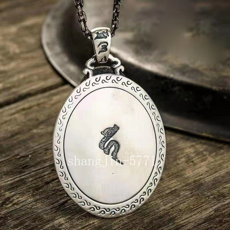 Puxian Bodhisattva Manjushri Buddha Statue Necklace Guanyin Pendant Amulet