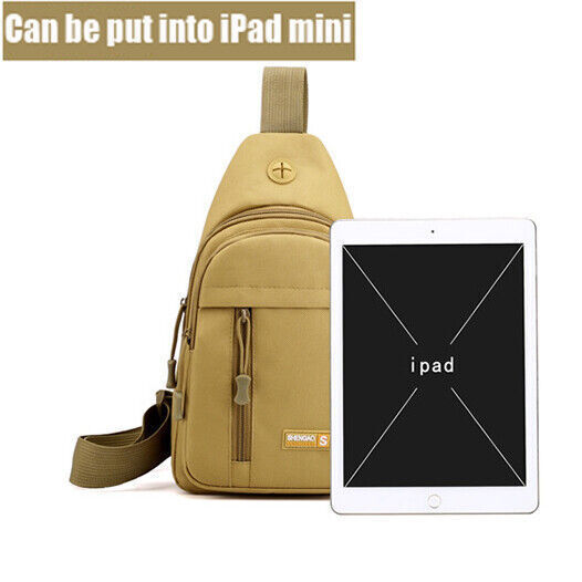 Nylon Tactical Sling Bag Crossbody Backpack Mens Casual Shoulder Chest Bags Gift