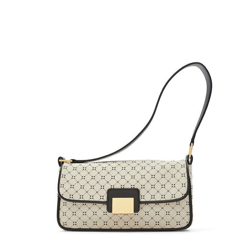 Geometric Print Saddle Bag Women Leather Shoulder Messenger Bags Handbags Purses