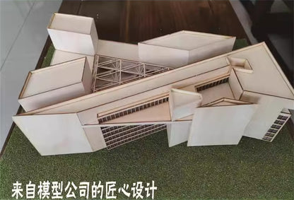 1:300 3D Wooden DIY Model Building Kits Art Gallery Assembly Kits Set