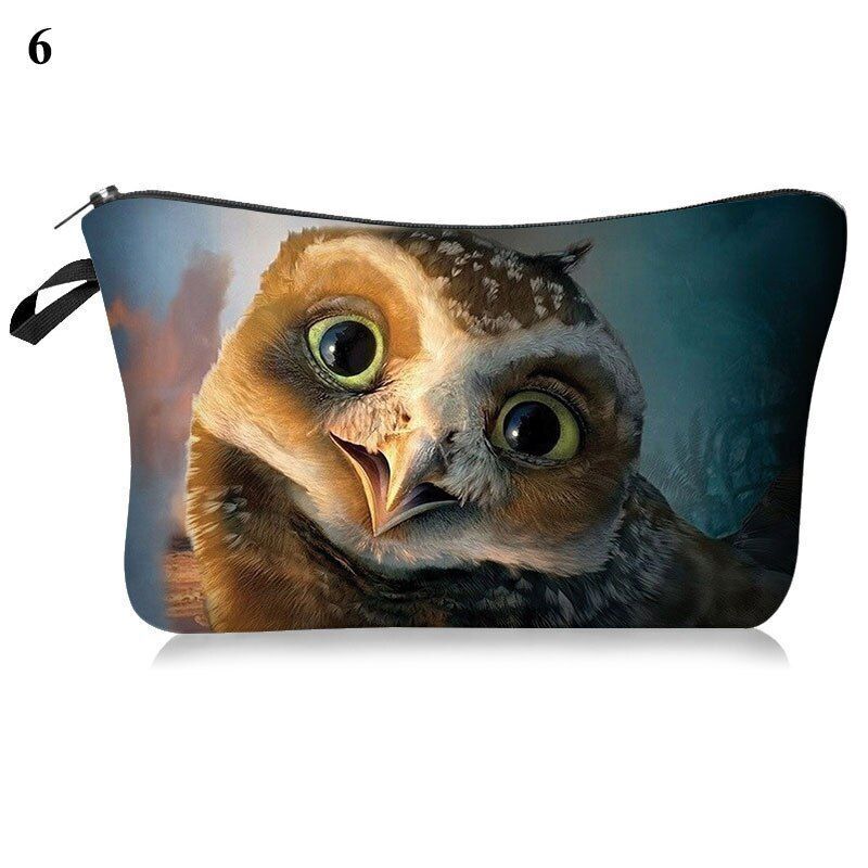 3D Pug Dog Printed Cosmetic Bag Cute Makeup Organizer Bag Travelling Handbag 1PC