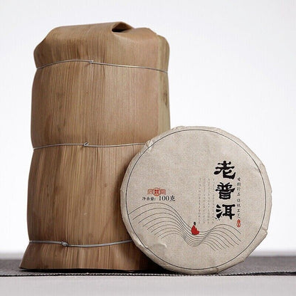 100g Yunnan Pu'er Tea Menghai Ripe Tea Old Pu'er Jiao Mu Ripe Tea Cake