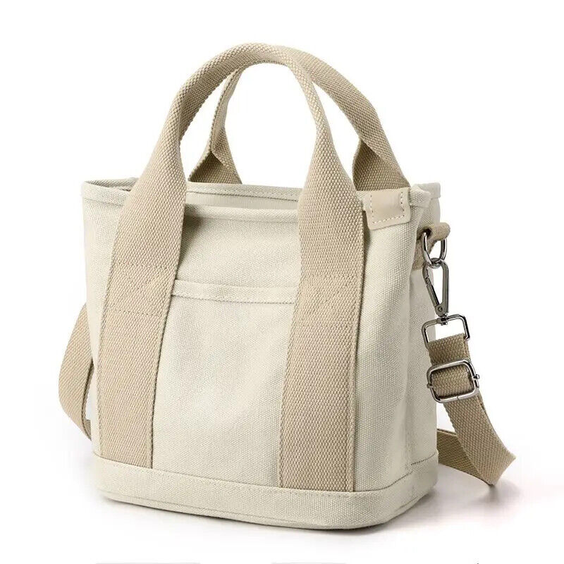 women Small Bag Lady Shoulder Canvas Mobile Phone Bucket Tote Bag