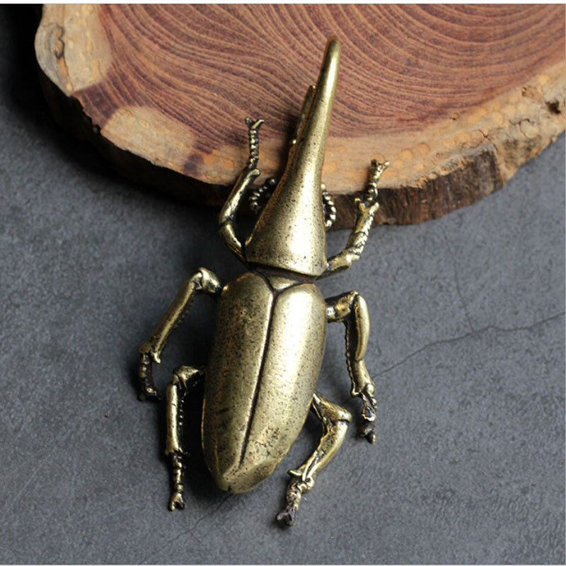 3Pcs/set China Bronze Beetle Statue Figure Tea Pet Tea Tray Decorate Handicraft