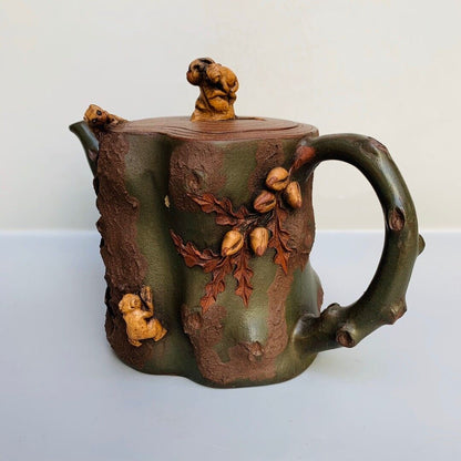 Chinese Yixing Zisha Clay Handmade Exquisite Teapot （五代封侯壶 底款：蒋蓉）