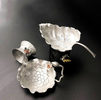 Creative Handmade Tin kung Fu Tea Infusers Tea Strainers Teapot Colander Tea Set