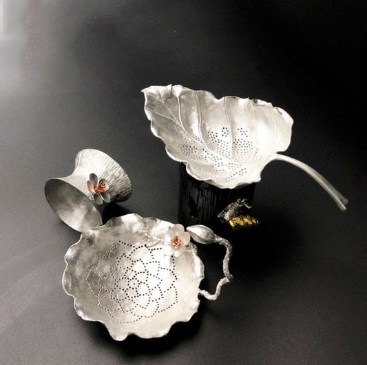 Creative Handmade Tin kung Fu Tea Infusers Tea Strainers Teapot Colander Tea Set