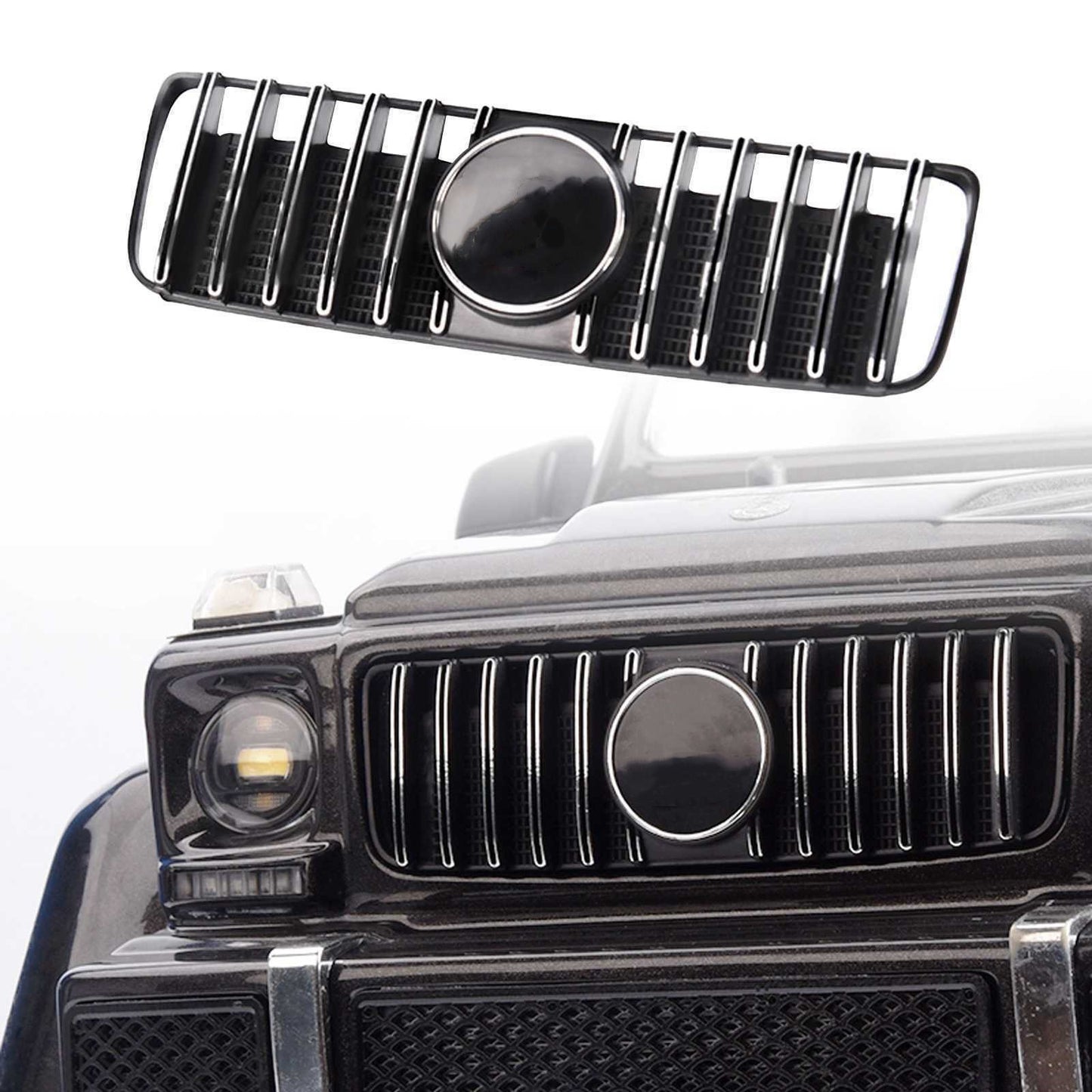 RC Car Chrome Black Radiator Grille Front Face Net For TRX4 G500 TRX6 G63