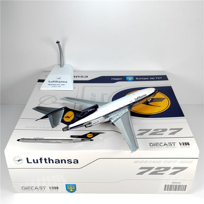 1:200 Wings Lufthansa BOEING 727-100 Passenger Airplane Diecast Aircraft Model