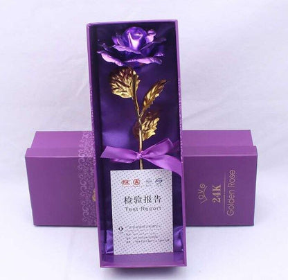 Gold Plated Real Rose 24K Dipped Flower Valentine's Day Love Gift For Her Decor
