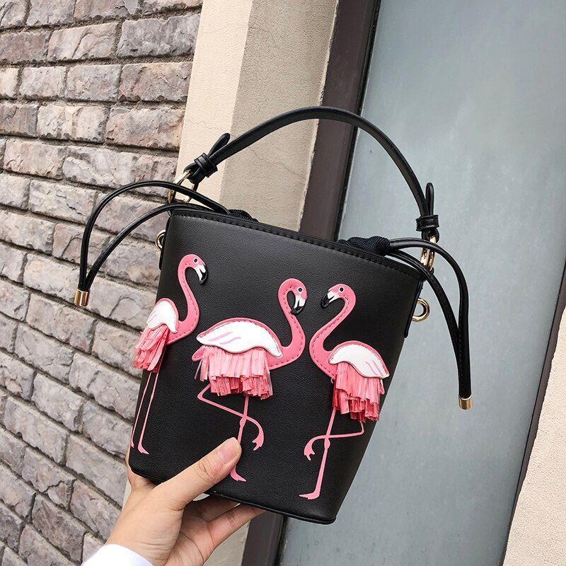 Women Leather Shoulder Bag Messenger Pouch Handbags Totes 16*14*12CM Art Cartoon