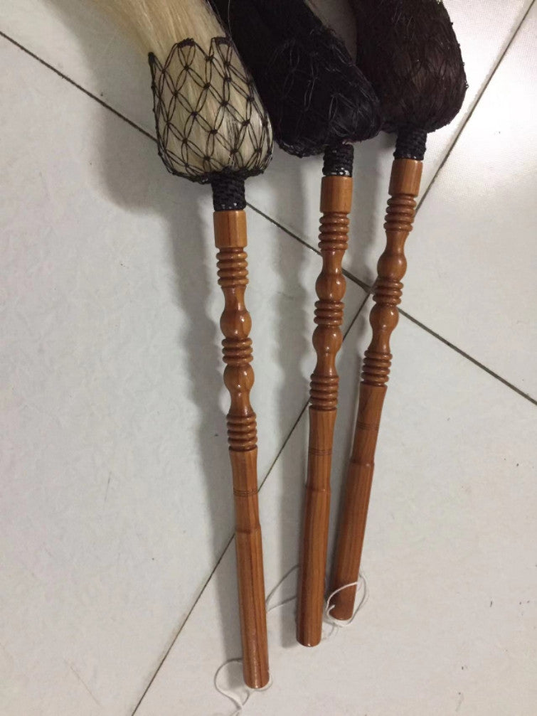REAL Horse Tail Fly Whisk Swatter TV prop Martial Arts Buddhist Horsetail