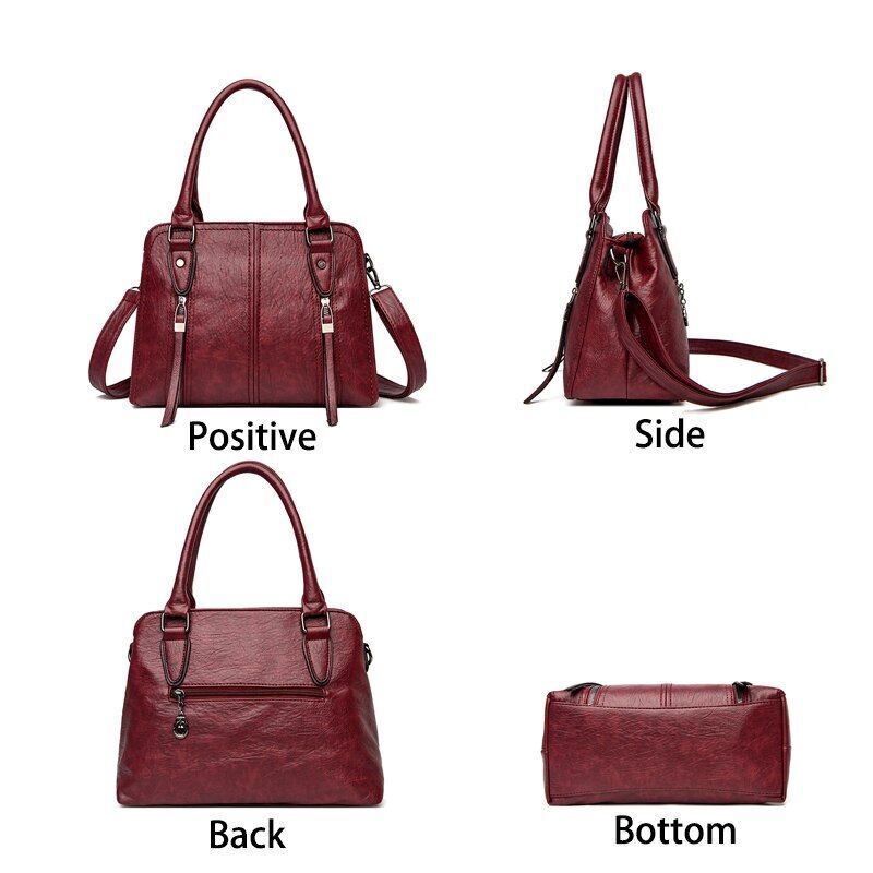 Leather Handbag Large Messenger Bag Simple Messenger Bags Polyester 30*14*24 CM