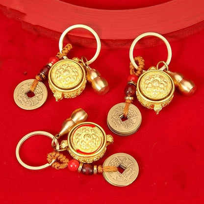 New Good Luck Keychain Feng Shui Amulet Medallion Safe Luck Pendant Key Chain