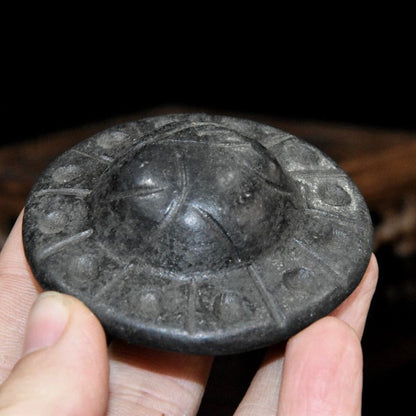 Old Hongshan Culture Meteorite Magnetite UFO Alien Carving Collectible