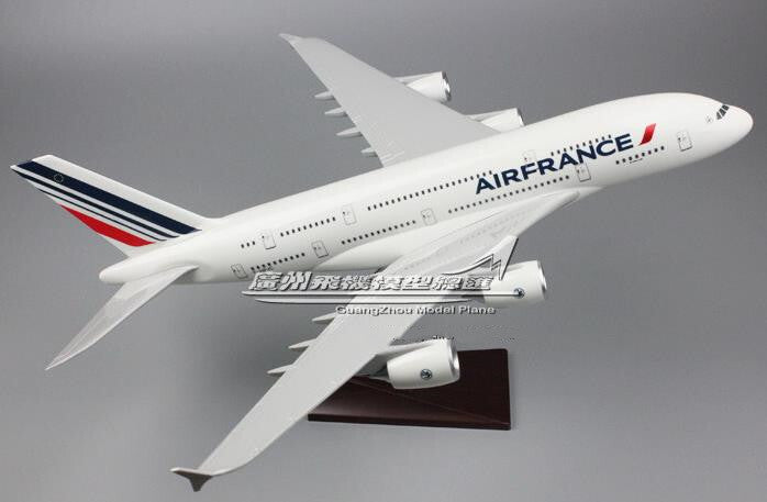 45CM AIR FRANCE AIRBUS A380 F-HPJC Passenger Airplane Resin Aircraft Plane Model