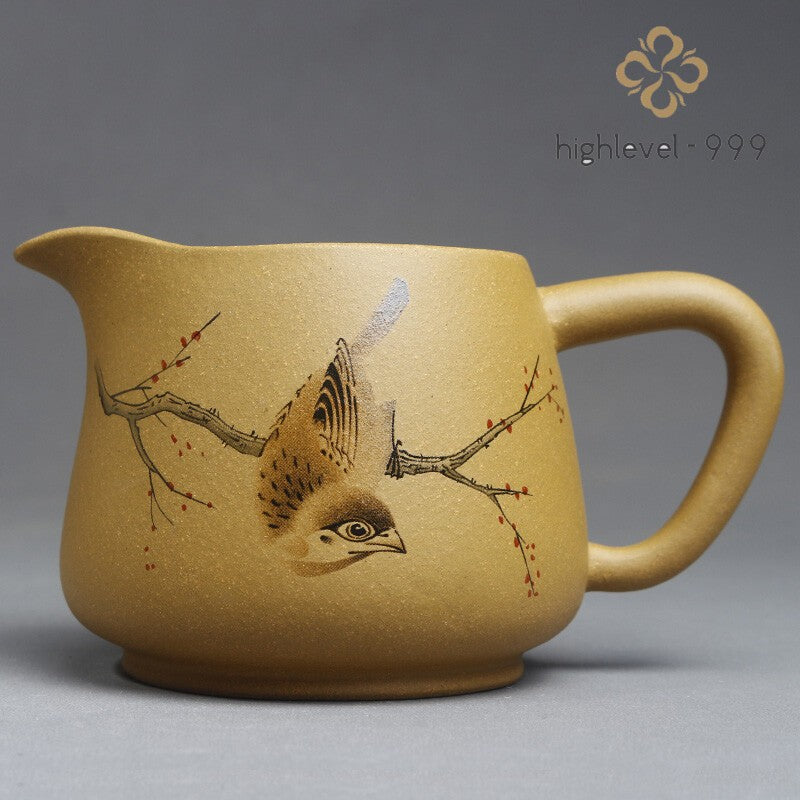 260ml Yixing Purple Sand Tea Ware Gold Section Clay Cup Kung Fu Tea Set