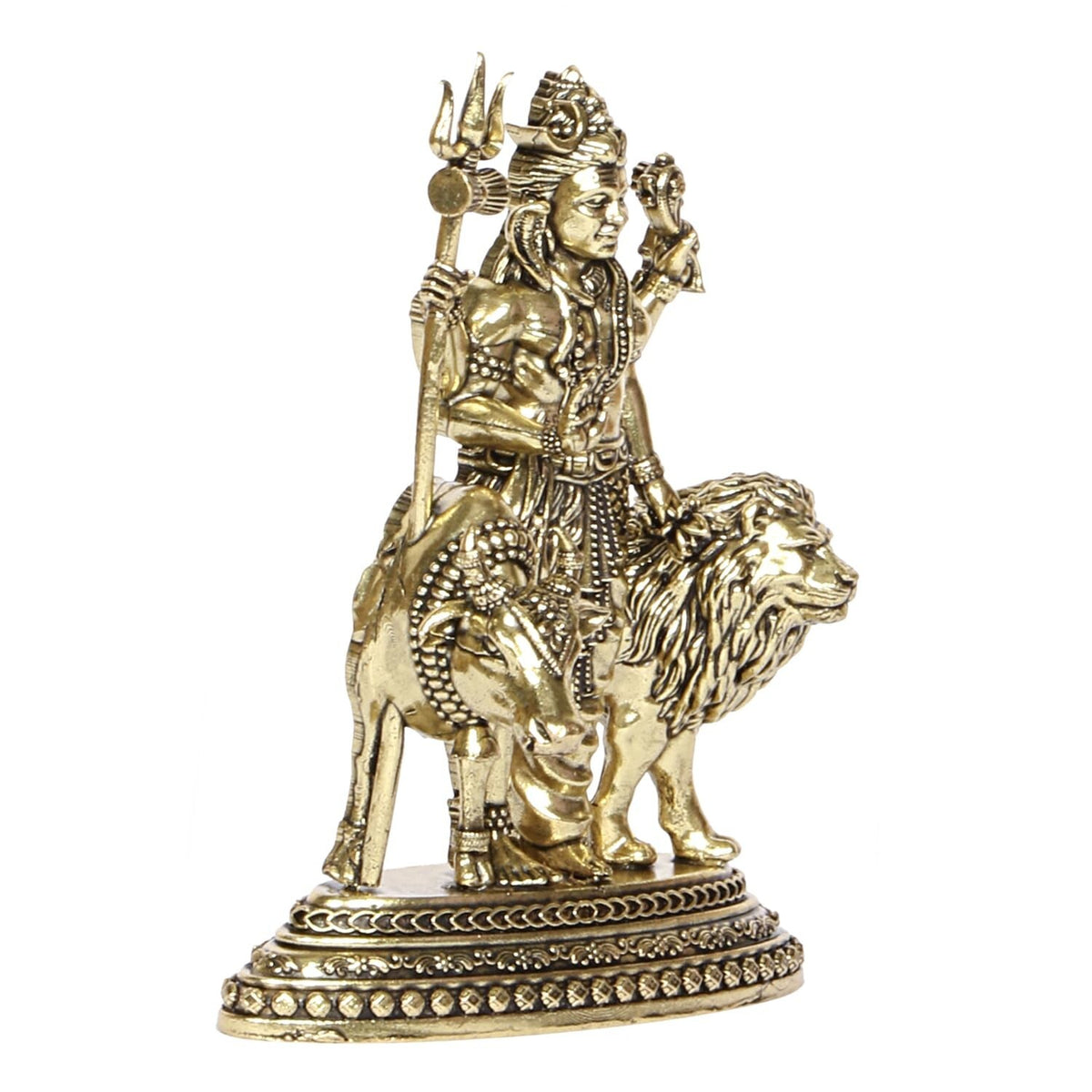 Hindu God Lord Brass Ardhnarishwar Shiv Parvati Avatar Idol Statute Figurine