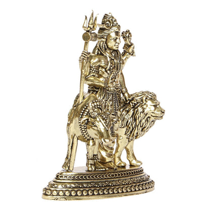 Hindu God Lord Brass Ardhnarishwar Shiv Parvati Avatar Idol Statute Figurine